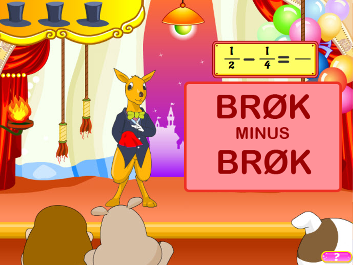 Brøk minus brøk, spill, cover
