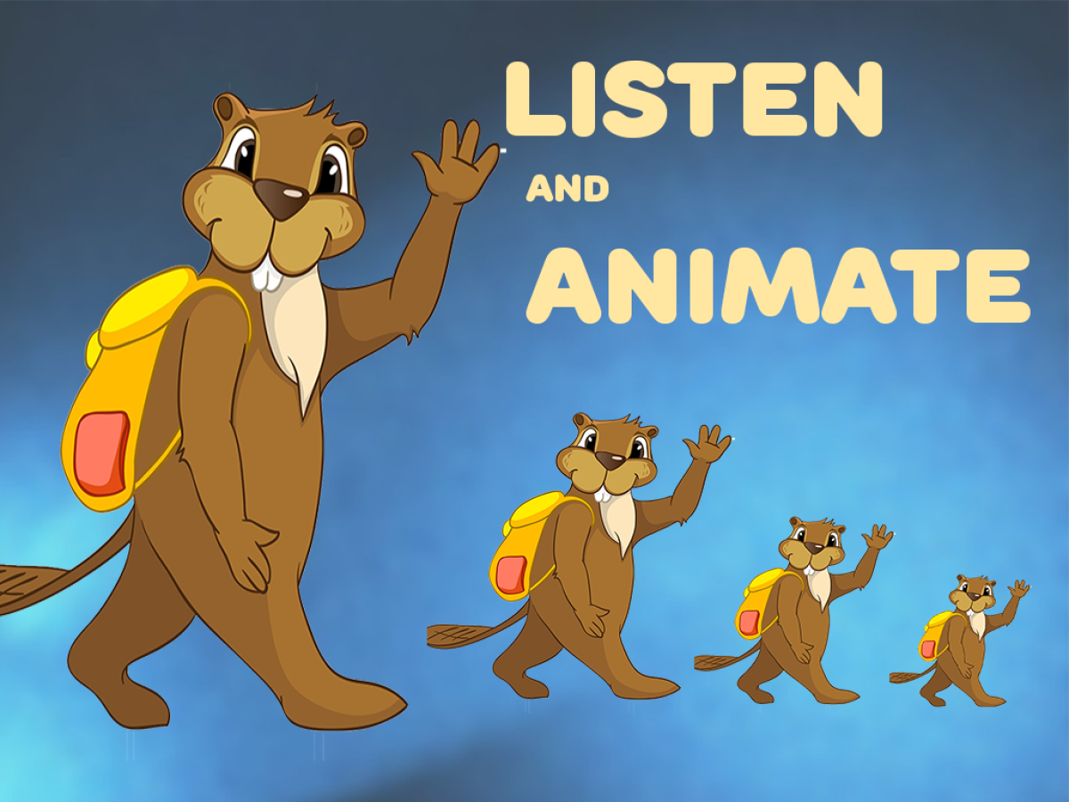 Listen and animate, game, spill, cover