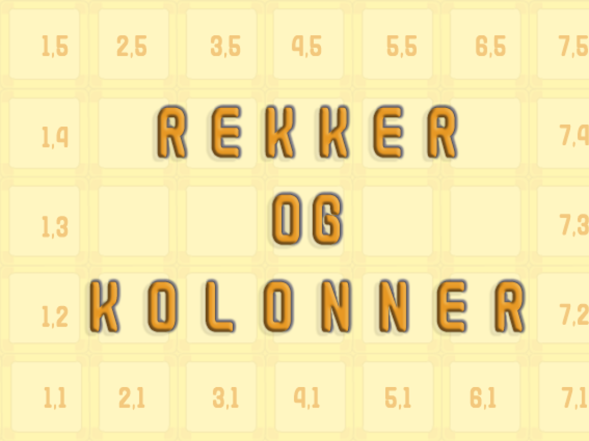 Rekker og kolonner Spill cover